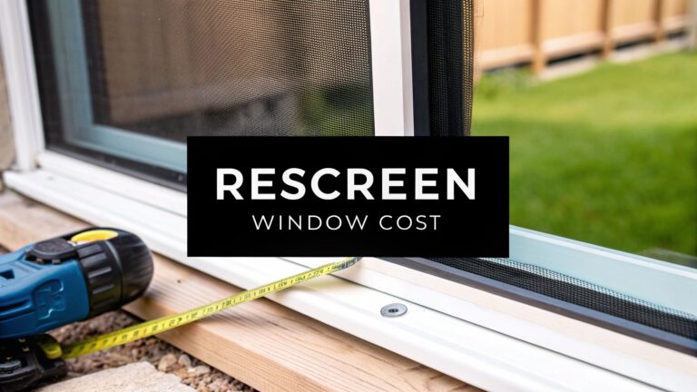 Cost to Rescreen Window: What’s the Real Price?