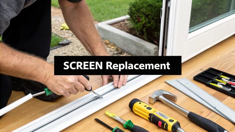 Replacing screen on sliding door: A DIY Guide