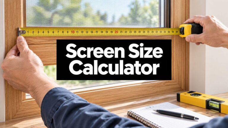 Screen Size Calculator: A Pro's Guide for Windows & Doors