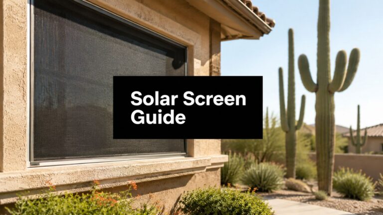 Solar Screen Replacement for Arizona Homes: Guide 2026